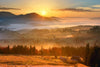 Sunrise in the mountain with sea of clouds