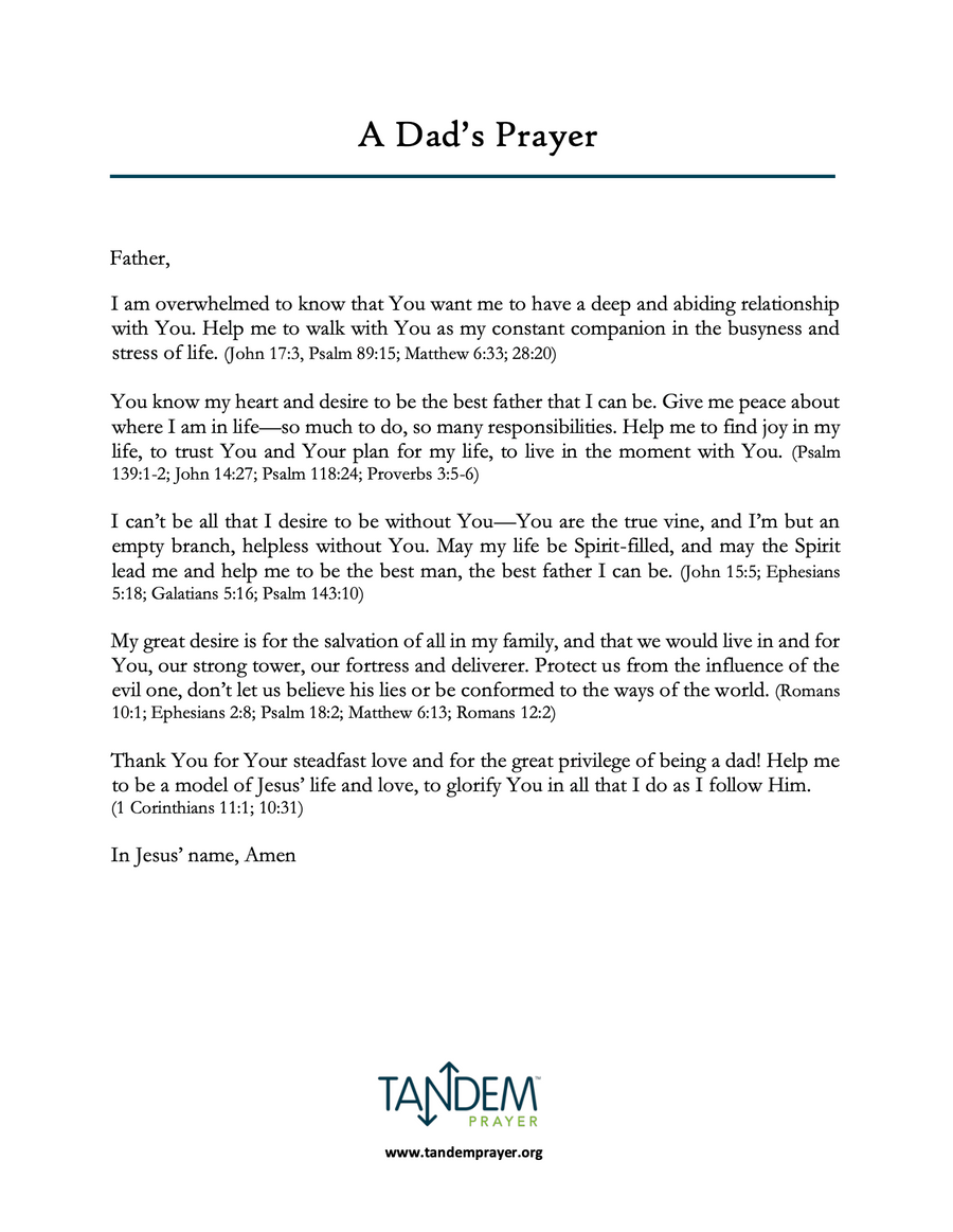 A Dad's Prayer