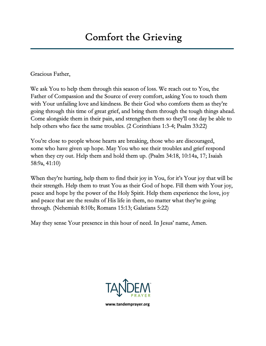 Comfort the Grieving