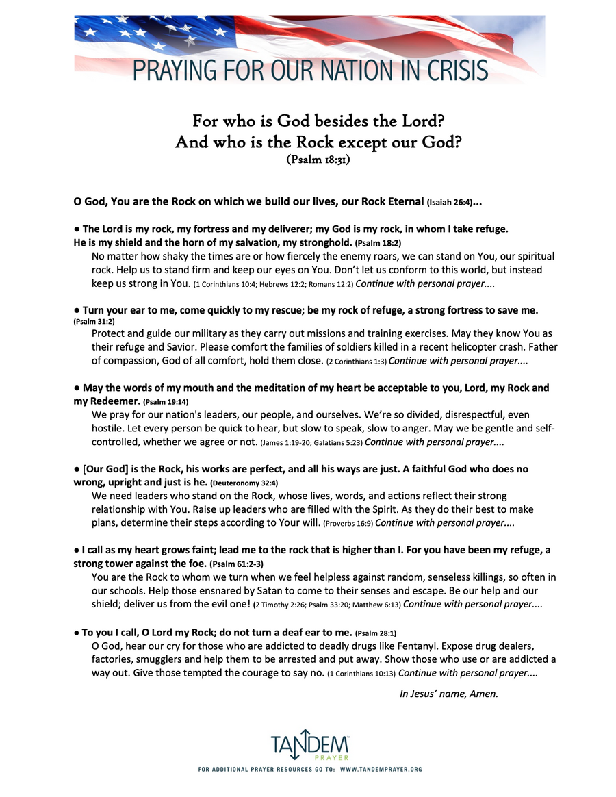 Pray for Our Nation, 4-17-23
