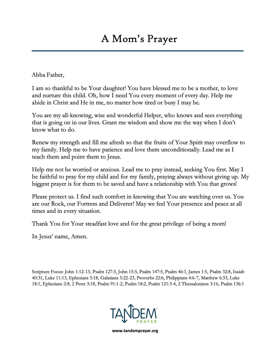 A Mom's Prayer