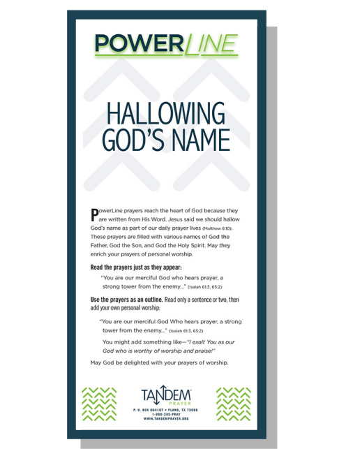 Hallowing God's Name