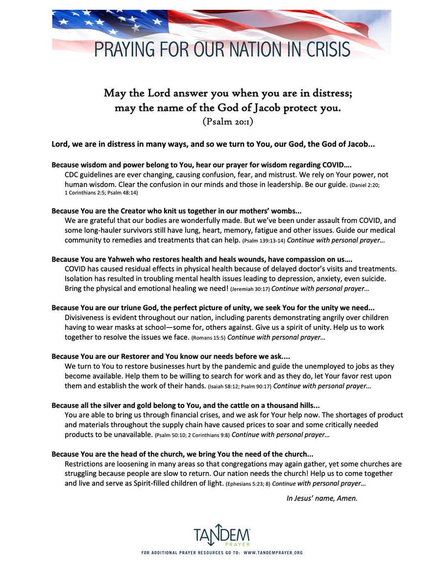 Pray for Our Nation, 5-24-21