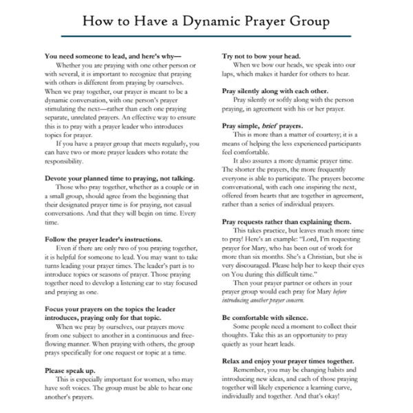 How to Have a Dynamic Prayer Group