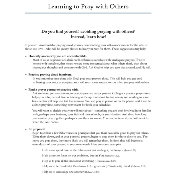 Learning to Pray with Others